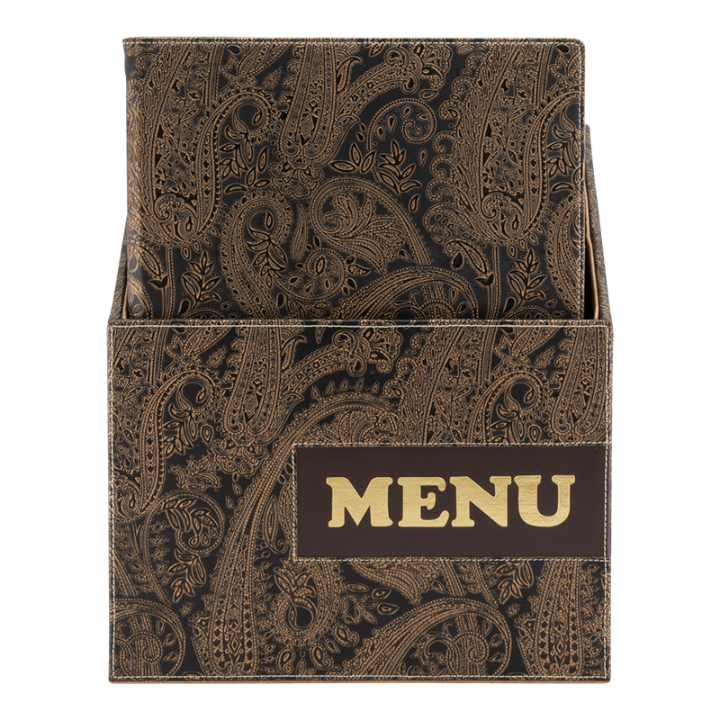 Load image into Gallery viewer, 20 x Polyurethane Menu Cover Paisley Custom Wood Designs __label: Multibuy cork-20-x-polyurethane-menu-cover-53612721635671