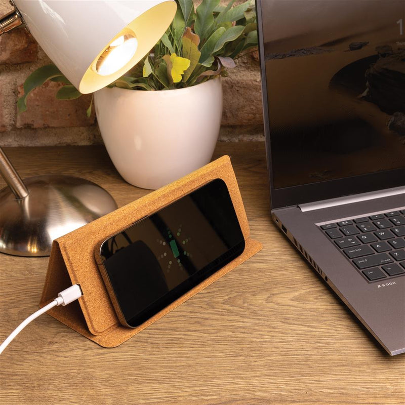 Load image into Gallery viewer, 10W Wireless charging mousepad and stand cork pack of 25 Custom Wood Designs __label: Multibuy cork10wwirelesschargercustomwooddesigns