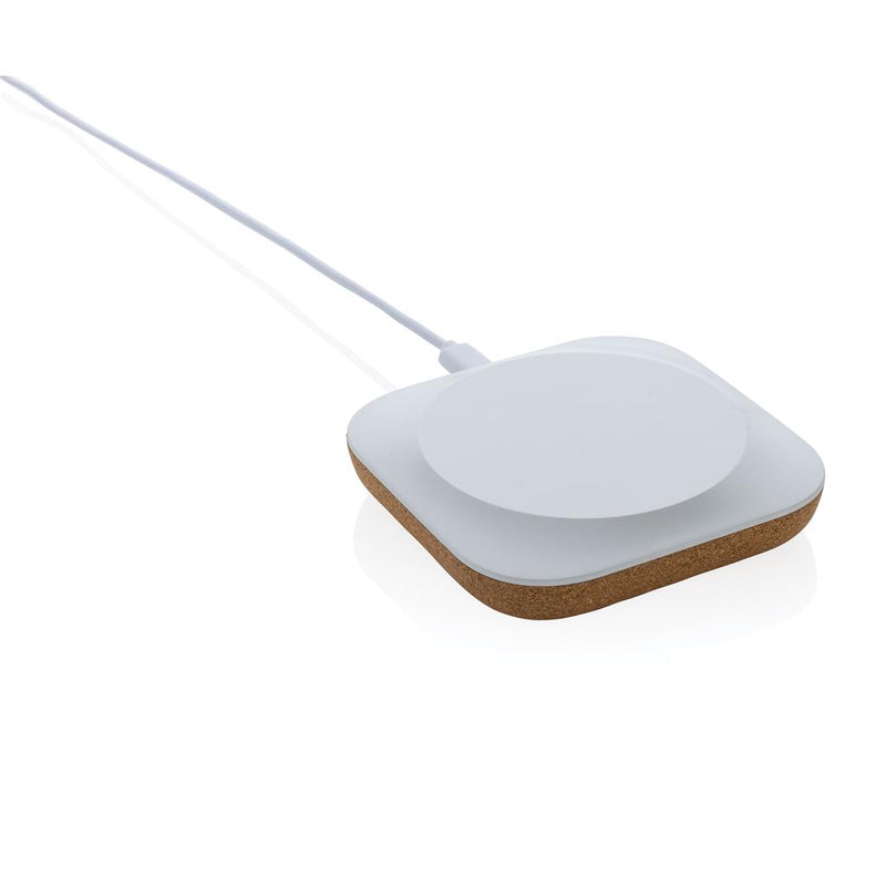 Load image into Gallery viewer, Recycled plastic and cork 10W wireless pack of 25 Custom Wood Designs __label: Multibuy corkwirelesschargercustomwooddesignsbrandedlogo