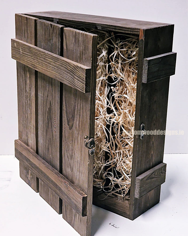 Load image into Gallery viewer, Rustic 3 Bottle Box - Brown x 25 Corporate Gift Box with Wood Wool Custom Wood Designs __label: Multibuy box corporate gift hamper triple wine box wood wool corporate-gift-box-with-wood-wool-1-rustic-3-bottle-box-brown-x-25-52615553450327