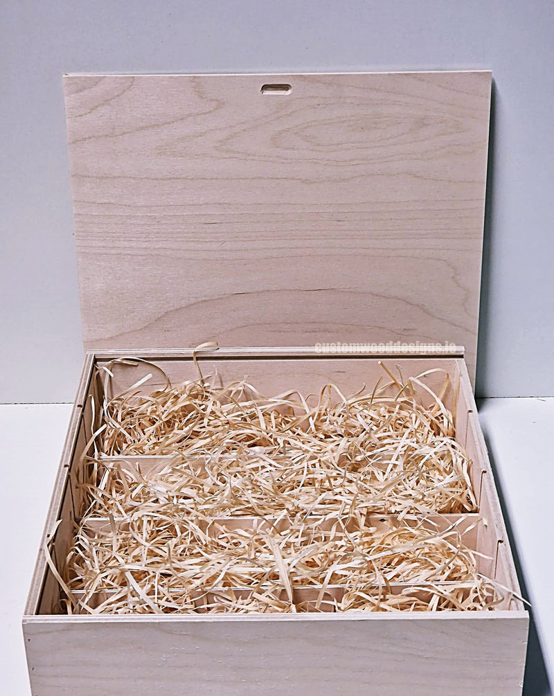 Load image into Gallery viewer, Sliding Lid 4 Bottle Box - Natural x 25 Corporate Gift Box with Wood Wool Custom Wood Designs box corporate gift hamper triple wine box wood wool corporate-gift-box-with-wood-wool-1-sliding-lid-4-bottle-box-natural-x-25-53612174639447