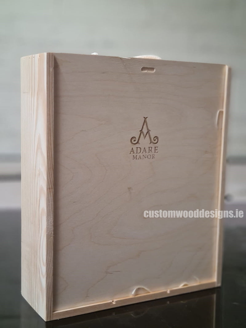 Load image into Gallery viewer, Sliding Lid 3 Bottle Box - Natural x25 Corporate Gift Box with Wood Wool Custom Wood Designs box corporate gift hamper triple wine box wood wool corporate-gift-box-with-wood-wool-25-sliding-lid-3-bottle-box-natural-x25-53612168675671