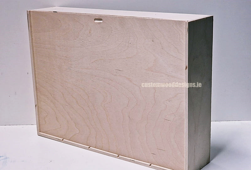 Load image into Gallery viewer, Sliding Lid 5 Bottle Box - Natural x 25 Corporate Gift Box with Wood Wool Custom Wood Designs box corporate gift hamper triple wine box wood wool corporate-gift-box-with-wood-wool-25-sliding-lid-5-bottle-box-natural-x-25-53613501907287