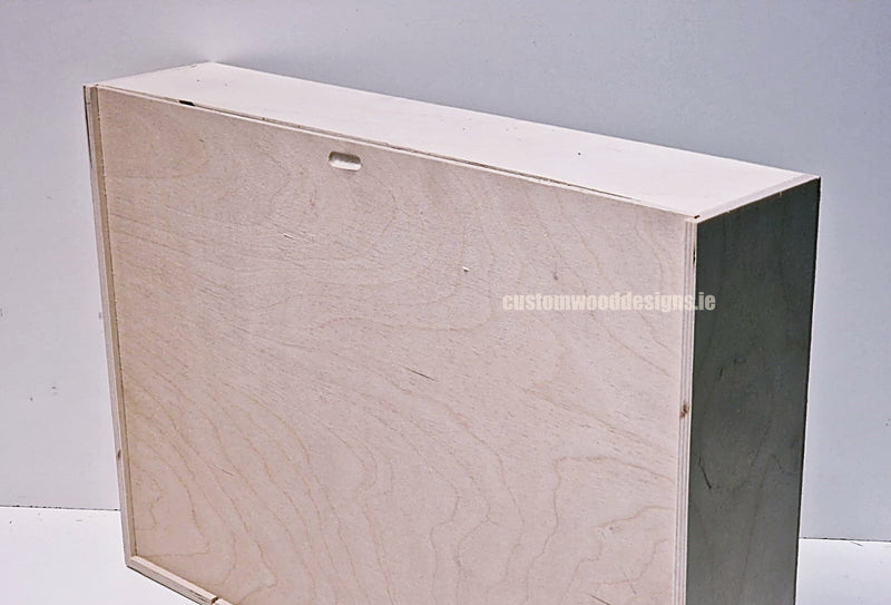 Load image into Gallery viewer, Sliding Lid 5 Bottle Box - Natural x 25 Corporate Gift Box with Wood Wool Custom Wood Designs box corporate gift hamper triple wine box wood wool corporate-gift-box-with-wood-wool-25-sliding-lid-5-bottle-box-natural-x-25-53613503906135