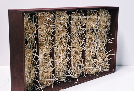 Sliding Lid 6 Bottle Box - Burgundy x 25 Corporate Gift Box with Wood Wool Custom Wood Designs box corporate gift hamper triple wine box wood wool corporate-gift-box-with-wood-wool-25-sliding-lid-6-bottle-box-burgundy-x-25-52627047645527