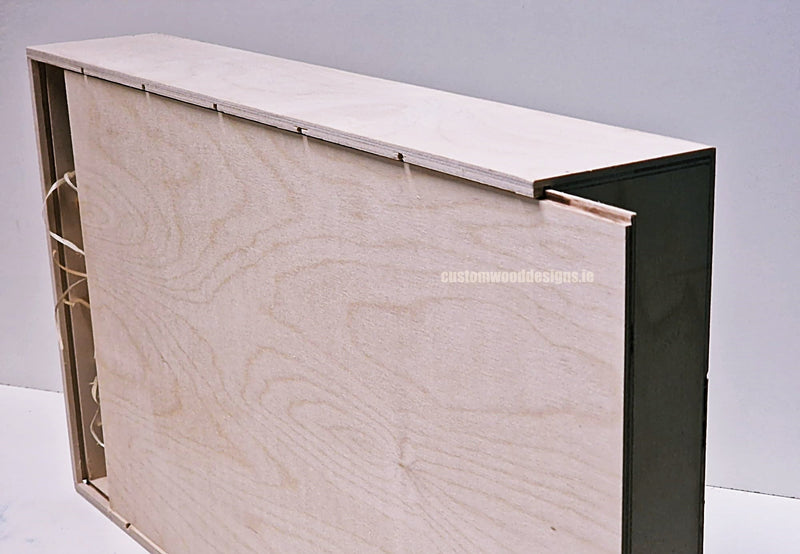 Load image into Gallery viewer, Sliding Lid 6 Bottle Box - Natural x 25 Corporate Gift Box with Wood Wool Custom Wood Designs box corporate gift hamper triple wine box wood wool corporate-gift-box-with-wood-wool-50-sliding-lid-6-bottle-box-natural-x-25-53612174901591