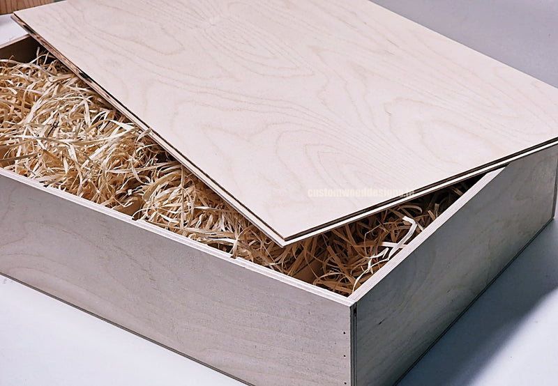 Load image into Gallery viewer, Sliding Lid 6 Bottle Box - Natural x 25 Corporate Gift Box with Wood Wool Custom Wood Designs box corporate gift hamper triple wine box wood wool corporate-gift-box-with-wood-wool-50-sliding-lid-6-bottle-box-natural-x-25-53612179620183