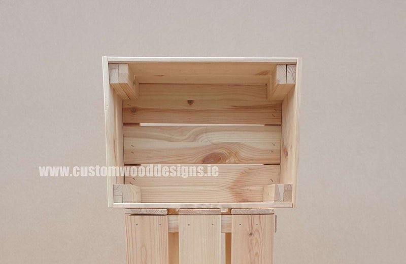 Load image into Gallery viewer, Small Pine Wood Crate Crate pin bedroom deco box container crate small box small crate wood wooden crate-default-title-small-pine-wood-crate-49180124873047