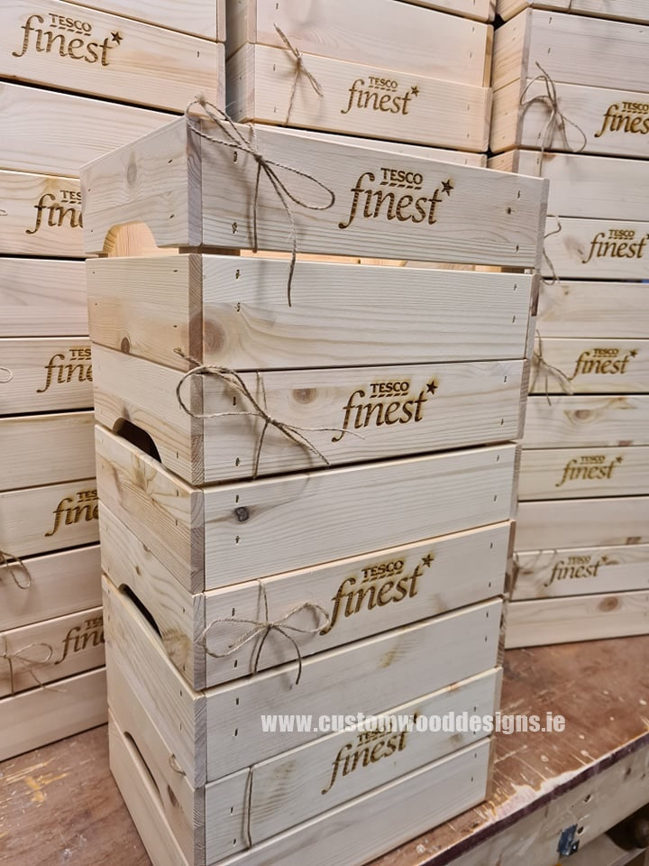 Load image into Gallery viewer, Small Pine Wood Crate Crate pin bedroom deco box container crate small box small crate wood wooden crate-default-title-small-pine-wood-crate-53612047827287