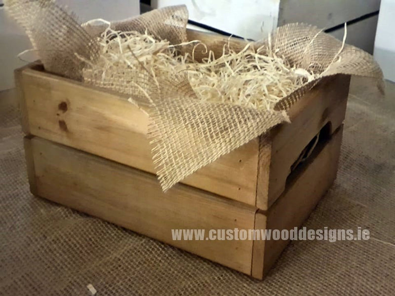 Load image into Gallery viewer, Small Hamper Crate Brown SCHB 31 x 23 x 15 cm Create Your Own Hamper Custom Wood Designs crate crateburlap diy hamper make your own small wood wool create-your-own-hamper-default-title-small-hamper-crate-brown-schb-31-x-23-x-15-cm-53612132139351
