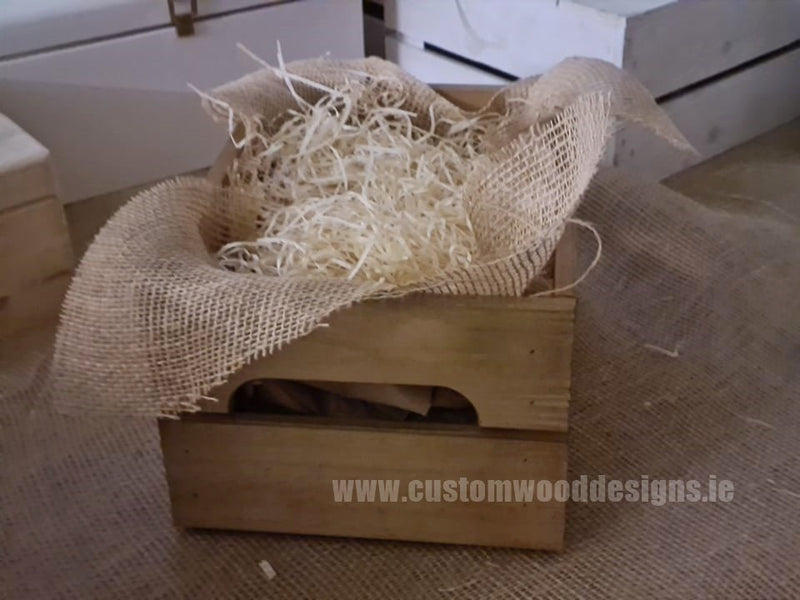 Load image into Gallery viewer, Small Hamper Crate Brown SCHB 31 x 23 x 15 cm Create Your Own Hamper Custom Wood Designs crate crateburlap diy hamper make your own small wood wool create-your-own-hamper-default-title-small-hamper-crate-brown-schb-31-x-23-x-15-cm-53612133417303