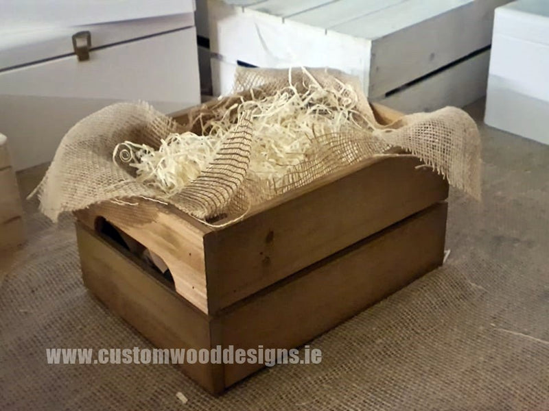 Load image into Gallery viewer, Small Hamper Crate Brown SCHB 31 x 23 x 15 cm Create Your Own Hamper Custom Wood Designs crate crateburlap diy hamper make your own small wood wool create-your-own-hamper-default-title-small-hamper-crate-brown-schb-31-x-23-x-15-cm-53612133941591