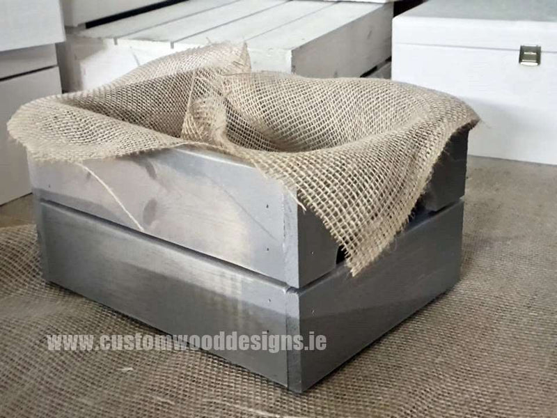 Load image into Gallery viewer, Small Hamper Crate Gray SCHG 31 x 23 x 15 cm Create Your Own Hamper Custom Wood Designs crate crateburlap diy hamper make your own small wood wool create-your-own-hamper-default-title-small-hamper-crate-gray-schg-31-x-23-x-15-cm-53612142788951