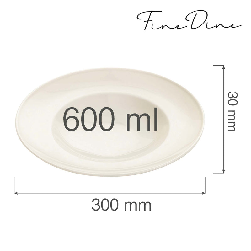 Load image into Gallery viewer, Crema pasta plate, 300mm - Custom Wood DesignsFine Dine 300mm Crema pasta plate with elegant design and wide rim, ideal for serving pasta dishes.pasta plate770290