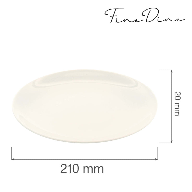 Load image into Gallery viewer, Crema rimless plate, 210mm - Custom Wood DesignsFine Dine rimless 210mm plate with smooth edges, showcasing a clean, modern design perfect for elegant dining presentations.plate without rim770344
