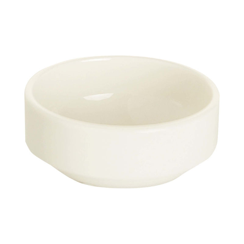 Load image into Gallery viewer, Crema stackable bowl, 140mm - Custom Wood DesignsFine Dine stackable bowl, 140mm, in white ceramic, showing its sleek design and stackable feature for versatile serving.stackable bowl770696