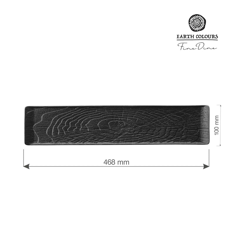 Load image into Gallery viewer, Crust - rectangular plate 468x100mm - Custom Wood DesignsRectangular platter by Fine Dine, 468x100mm, ideal for serving appetizers or main dishes, with a sleek and modern design.rectangular platter769850