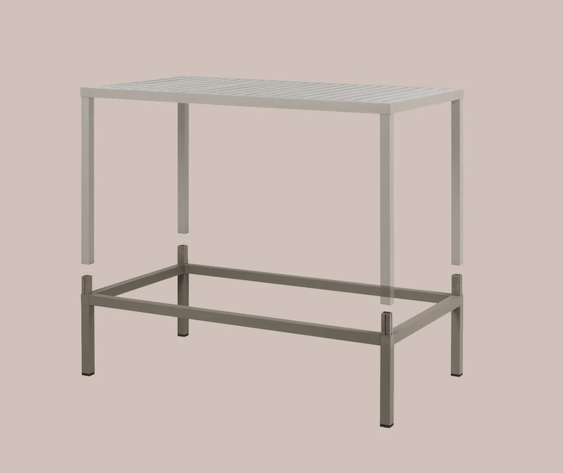 Load image into Gallery viewer, Cube 140x80 Height Extension Kit - Custom Wood DesignsNardi Cube 140x80 height extension kit for Cube table, showing metal components and connection points for extension.Extention fopr Cube Table Nardi24575217917079Bianco