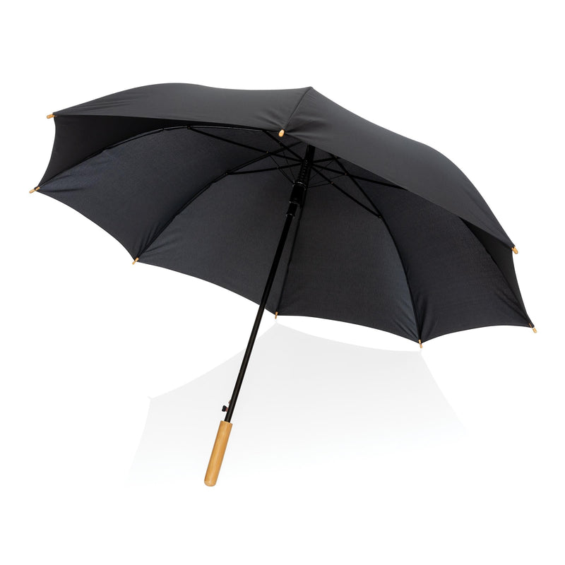 Load image into Gallery viewer, 27" bamboo handle umbrella pack of 12 Black Custom Wood Designs __label: Multibuy dark-blue-27-bamboo-handle-umbrella-pack-of-12-53613417660759