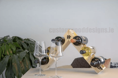 Load image into Gallery viewer, 2 in 1 gift box and wine rack Custom Wood Designs default-title-2-in-1-gift-box-and-wine-rack-53612230246743