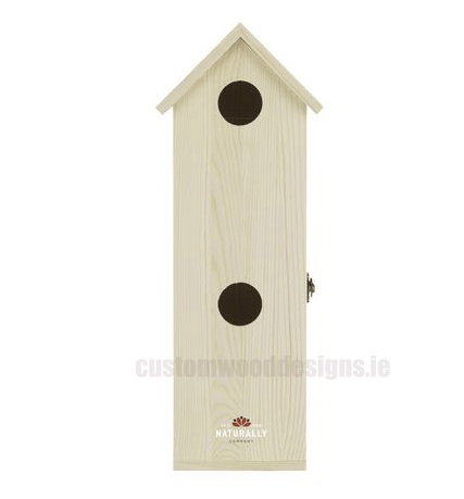 Load image into Gallery viewer, 2 in 1 Wine gift box and bird house Custom Wood Designs default-title-2-in-1-wine-gift-box-and-bird-house-53612234178903