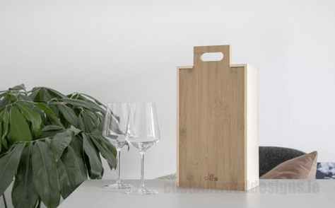 Load image into Gallery viewer, 2 in 1 Wooden Wine gift box and cheese board Custom Wood Designs default-title-2-in-1-wooden-wine-gift-box-and-cheese-board-53612236898647