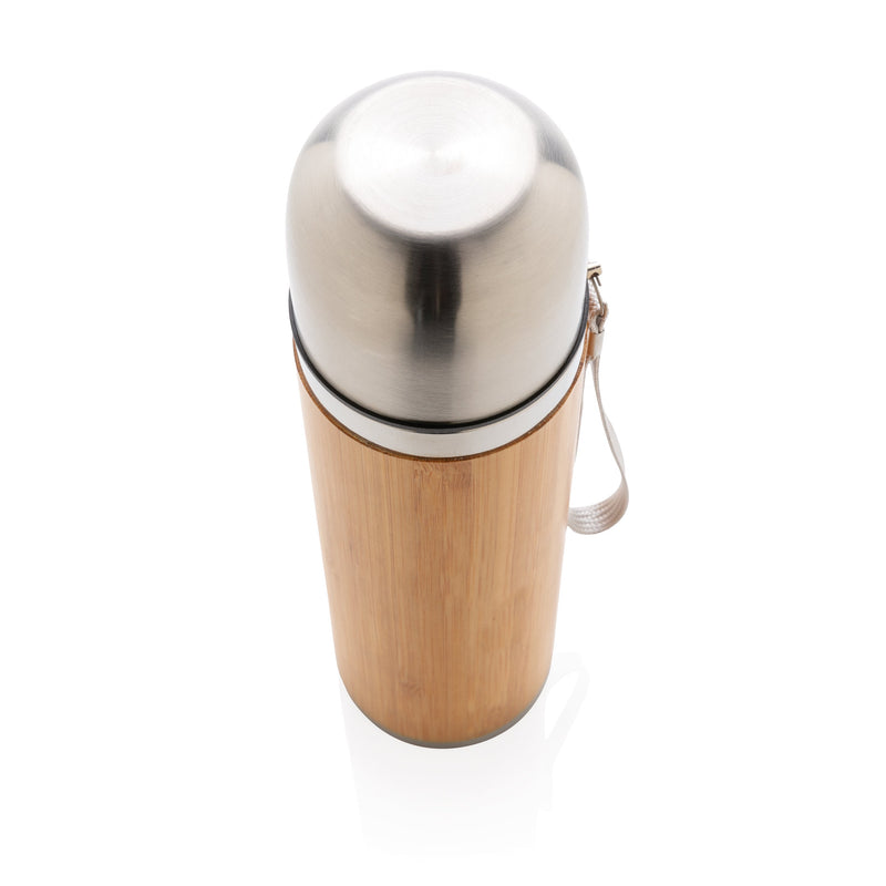 Load image into Gallery viewer, 400ml Bamboo Vacuum Travel Flask pack of 25 Custom Wood Designs __label: Multibuy default-title-400ml-bamboo-vacuum-travel-flask-pack-of-25-53613700317527