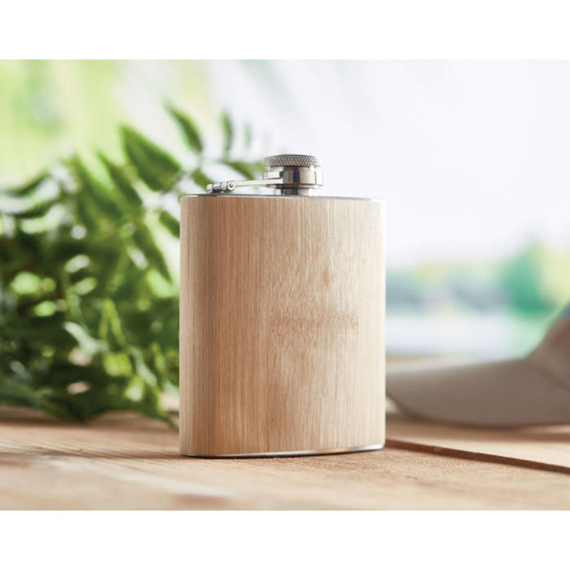 Load image into Gallery viewer, Bamboo hip flask 175ml pack of 25 Custom Wood Designs __label: Multibuy default-title-bamboo-hip-flask-175ml-pack-of-25-53613699760471