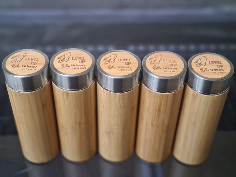 Load image into Gallery viewer, Bamboo thermo bottle x 25 Custom Wood Designs __label: Multibuy default-title-bamboo-thermo-bottle-x-25-53612800901463