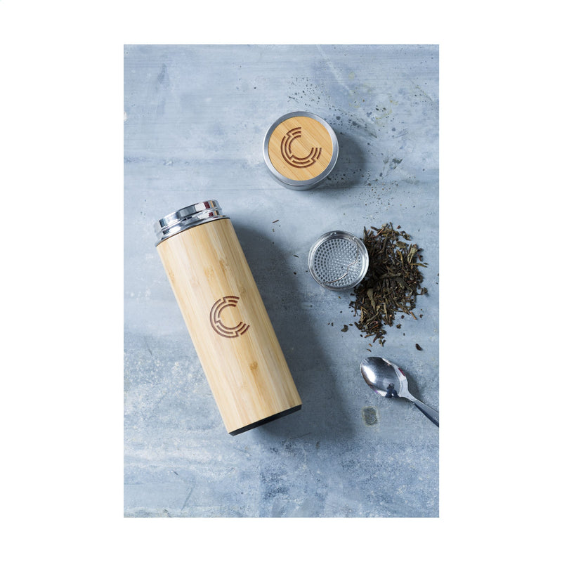 Load image into Gallery viewer, Bamboo thermo bottle x 25 Custom Wood Designs __label: Multibuy default-title-bamboo-thermo-bottle-x-25-53612803195223