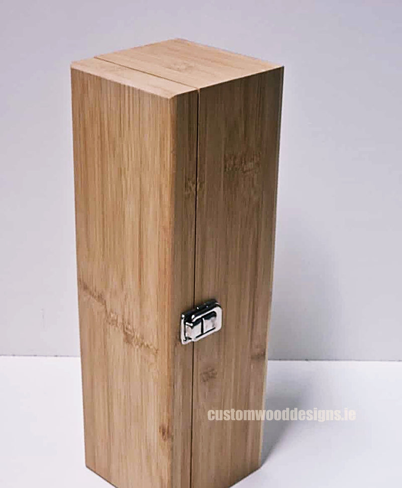 Load image into Gallery viewer, Bamboo Wine Box & Opener set Custom Wood Designs default-title-bamboo-wine-box-opener-set-53612265079127