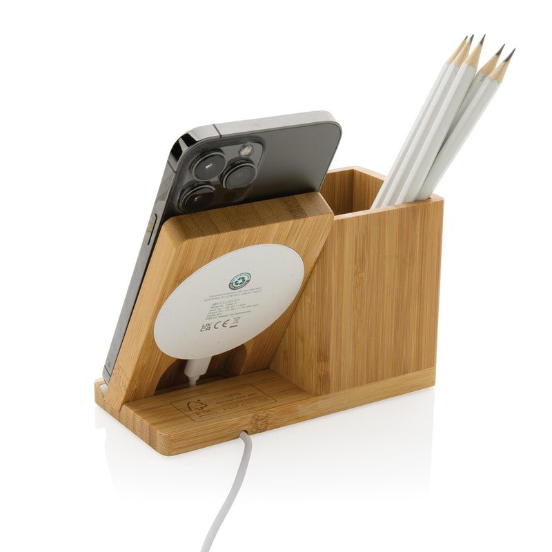 Load image into Gallery viewer, Bamboo wireless 10W charger pack of 25 Custom Wood Designs __label: Multibuy default-title-bamboo-wireless-10w-charger-pack-of-25-53613694845271