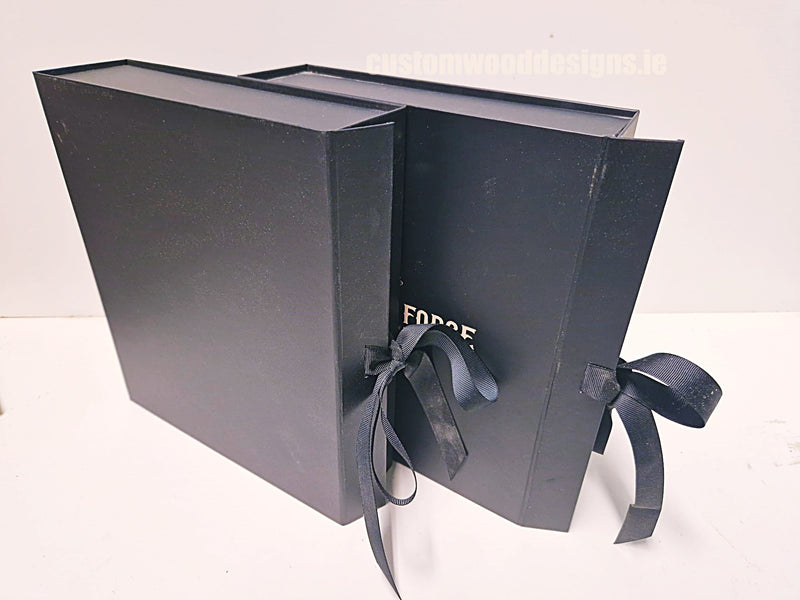 Load image into Gallery viewer, Black gift box with ribbon pack of 20 Custom Wood Designs __label: Multibuy default-title-black-gift-box-with-ribbon-pack-of-20-53613223805271