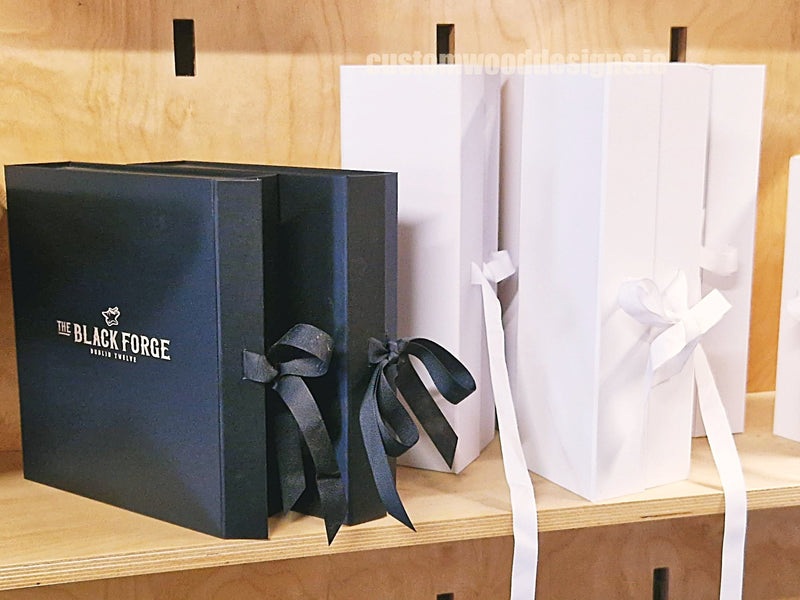 Load image into Gallery viewer, Black gift box with ribbon pack of 20 Custom Wood Designs __label: Multibuy default-title-black-gift-box-with-ribbon-pack-of-20-53613227606359
