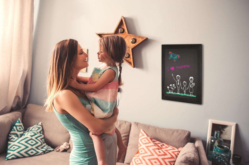 Load image into Gallery viewer, Chalkboard lacquered black finish, wall mounting screws included. Small. Only available in quantities of 5. Custom Wood Designs default-title-chalkboard-lacquered-black-finish-wall-mounting-screws-included-small-only-available-in-quantities-of-5-53612438421847