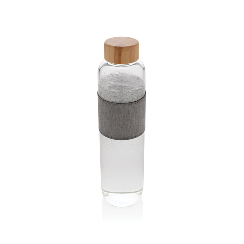 Load image into Gallery viewer, Glass bottle with bamboo lid 750ml pack of 25 Custom Wood Designs __label: Multibuy default-title-glass-bottle-with-bamboo-lid-750ml-pack-of-25-53613711196503