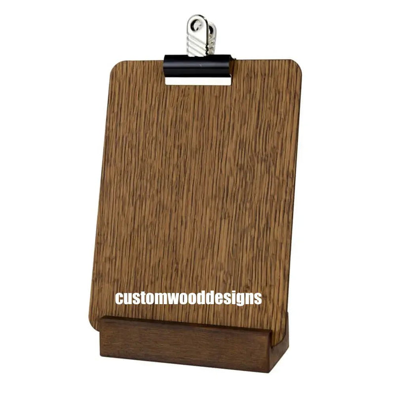 Load image into Gallery viewer, Hardwood menu holder A4 Custom Wood Designs default-title-hardwood-menu-holder-a4-53612333728087