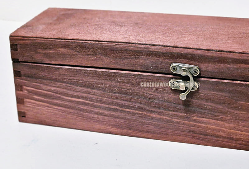 Load image into Gallery viewer, Hinged Lid 1 Bottle Box - Burgundy x25 Custom Wood Designs __label: Multibuy Bottle Box Bottle Boxes gift box Gift Boxes Single bottle box wooden Box default-title-hinged-lid-1-bottle-box-burgundy-x25-52627340525911