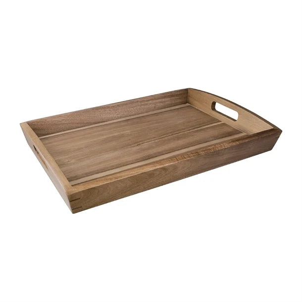 Load image into Gallery viewer, Large Acacia Wood Tray 510(W) x 350(D)mm pack of 25 Custom Wood Designs __label: Multibuy default-title-large-acacia-wood-tray-510-w-x-350-d-mm-pack-of-25-53613728301399