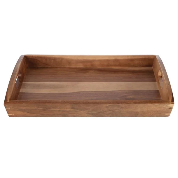 Load image into Gallery viewer, Large Acacia Wood Tray 510(W) x 350(D)mm pack of 25 Custom Wood Designs __label: Multibuy default-title-large-acacia-wood-tray-510-w-x-350-d-mm-pack-of-25-53613730464087