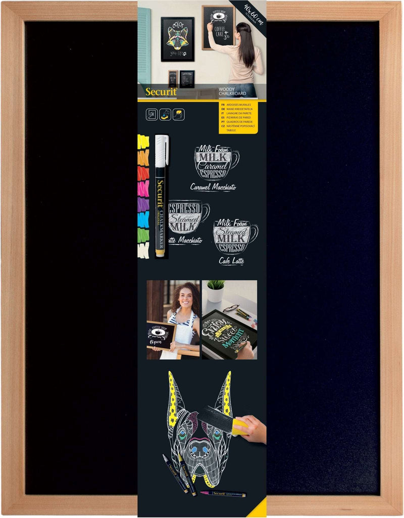 Load image into Gallery viewer, Large Teak Chalkboard. 60x40x1cm Pack of 6 Custom Wood Designs __label: Multibuy default-title-large-teak-chalkboard-60x40x1cm-pack-of-6-53612431245655