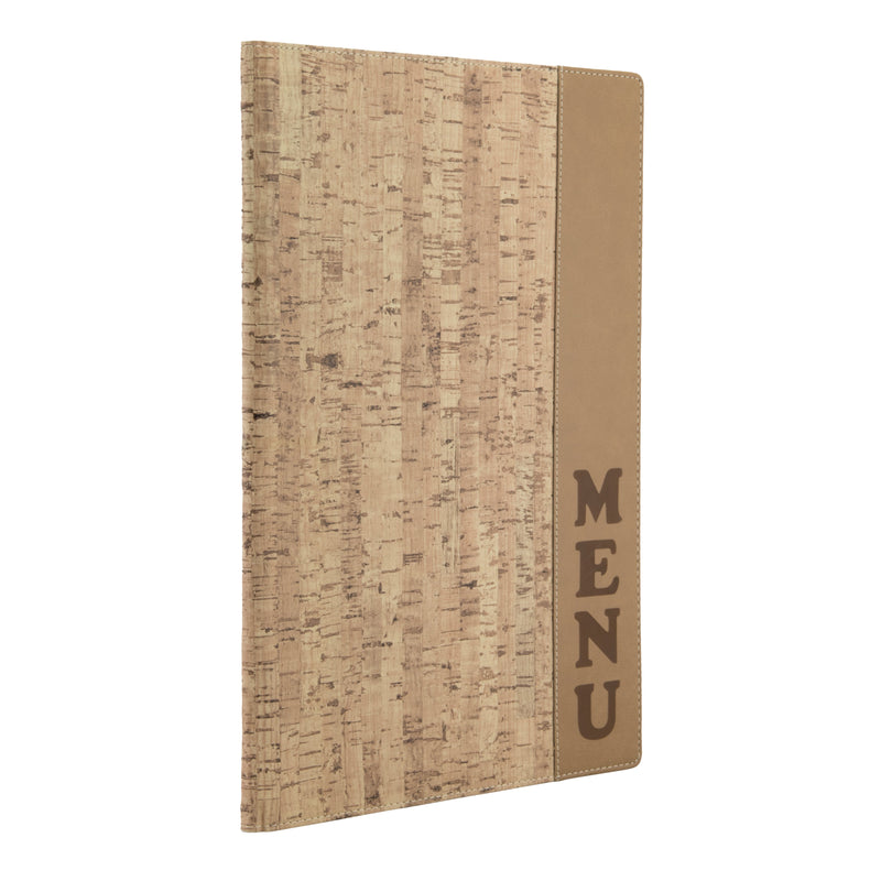 Load image into Gallery viewer, Leather style cork menu holder 4xA4 pack of 10 Custom Wood Designs __label: Multibuy default-title-leather-style-cork-menu-holder-4xa4-pack-of-10-53613304611159