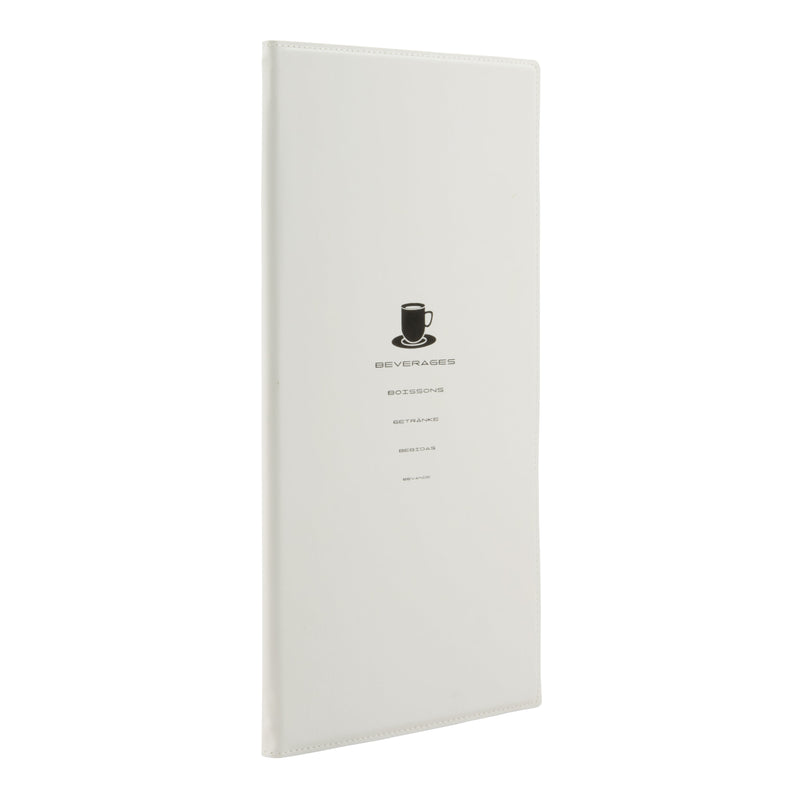 Load image into Gallery viewer, Leather style white menu pack of 10 Custom Wood Designs __label: Multibuy default-title-leather-style-white-menu-pack-of-10-53613294747991