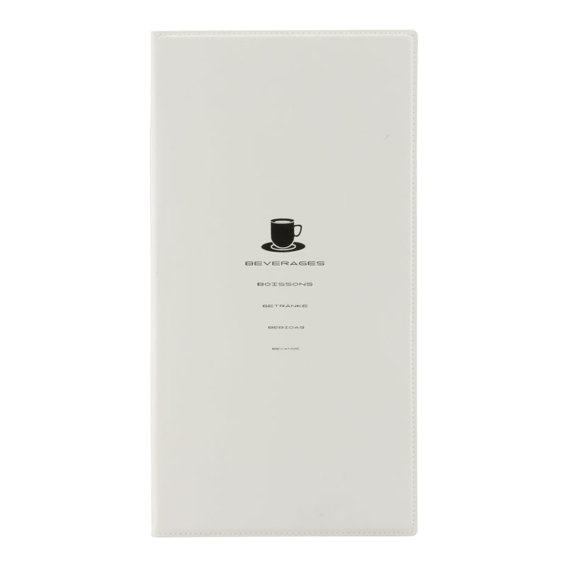 Load image into Gallery viewer, Leather style white menu pack of 10 Custom Wood Designs __label: Multibuy default-title-leather-style-white-menu-pack-of-10-53613295927639