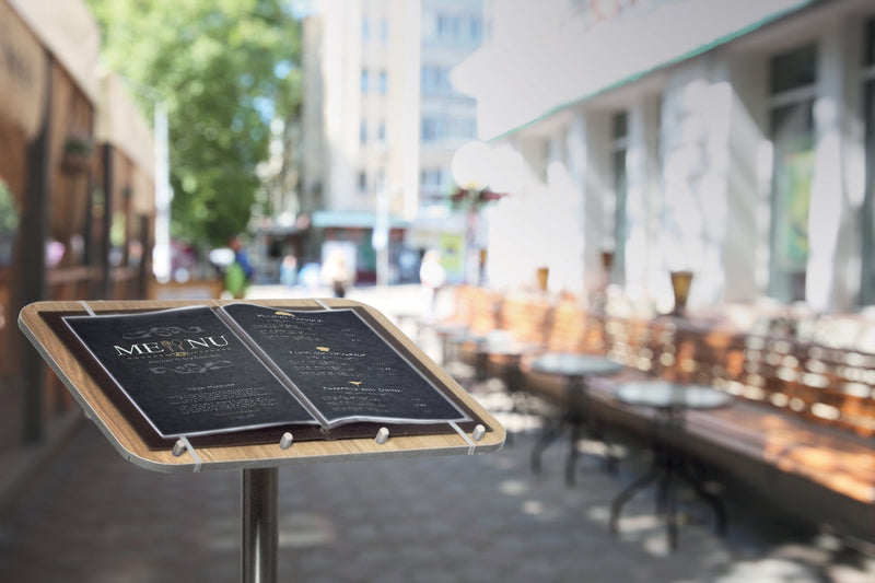 Load image into Gallery viewer, Menu Stand - Teak Securit default-title-menu-stand-teak-53612785467735