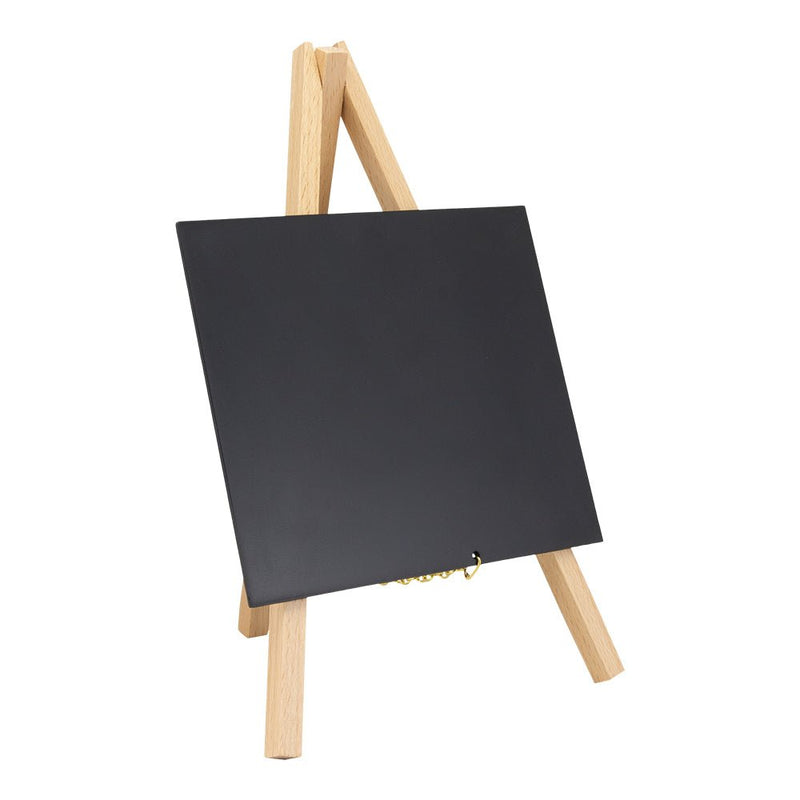 Load image into Gallery viewer, Mini Easel Table Chalkboard - Beech Finish - Pack of 6 Custom Wood Designs __label: Multibuy default-title-mini-easel-table-chalkboard-beech-finish-pack-of-6-53612402901335