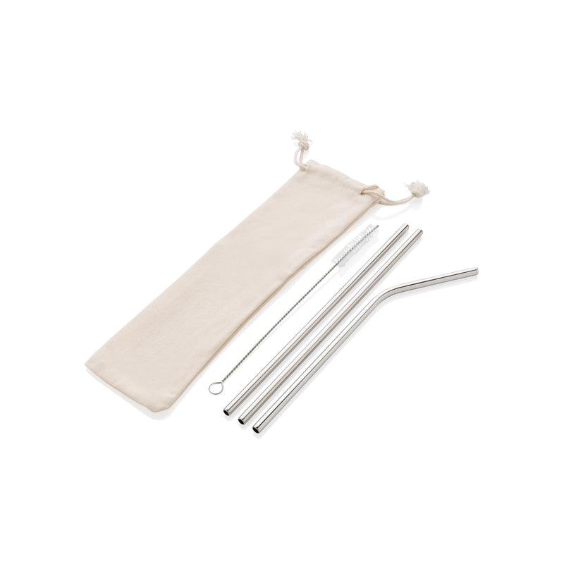 Load image into Gallery viewer, Reusable stainless steel 3 pcs straw set pack of 250 Custom Wood Designs __label: Multibuy default-title-reusable-stainless-steel-3-pcs-straw-set-pack-of-250-53008783278423