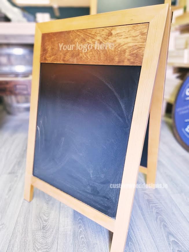 Load image into Gallery viewer, Sandwich Board Beech 85x55.5x48cm Custom Wood Designs chalkboard write on default-title-sandwich-board-beech-85x55-5x48cm-53612335169879