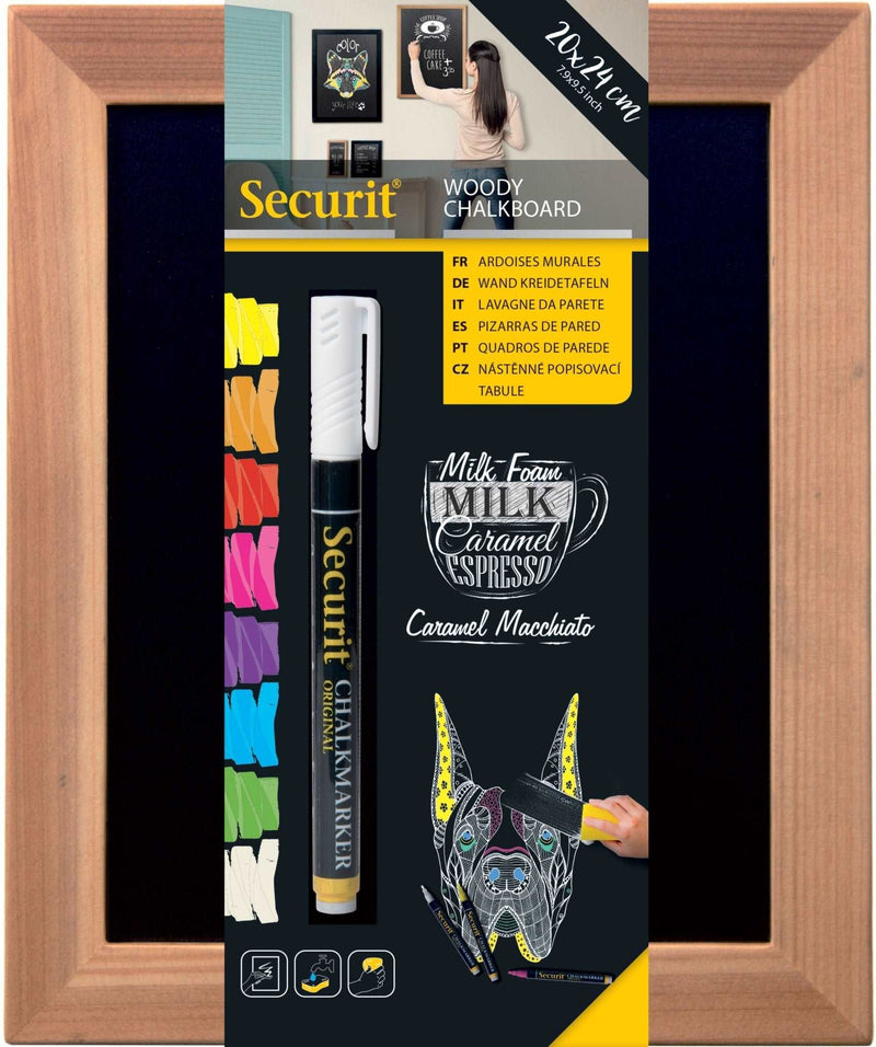 Load image into Gallery viewer, Small Teak Chalkboard 24x20x1cm- Pack of 6 Custom Wood Designs default-title-small-teak-chalkboard-24x20x1cm-pack-of-6-53612427608407