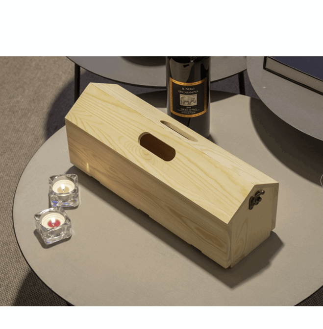Load image into Gallery viewer, Wine Box Service Tray Custom Wood Designs default-title-wine-box-service-tray-53612274057559